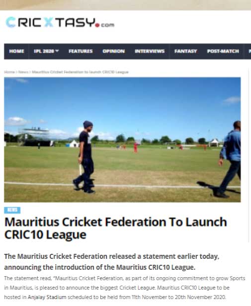 Mauritius cricket
